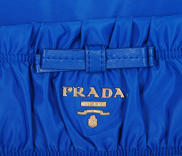 2014 Prada fabric shoulder bag BN1588 lightblue - Click Image to Close